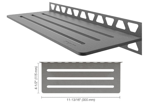 Schluter SHELF-W Étagère murale rectangulaire modèle Wave aluminium étain