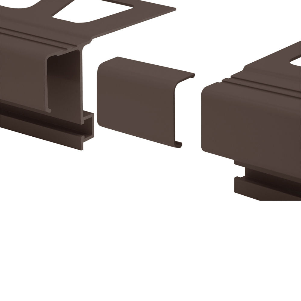 Schluter BARA-RAK Raccord pour profilé de bordure de balcon aluminium brun noir