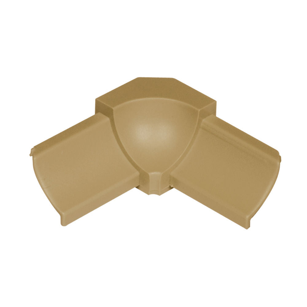 Schluter DILEX-PHK Inside Corner 90° avec un radius de 3/8" (10 mm) - plastique PVC beige clair
