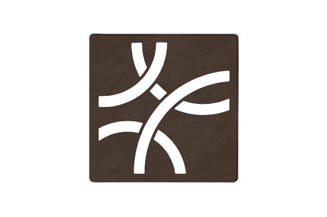 Schluter KERDI-DRAIN Ensemble de grille carrée Curve - acier inoxydable (V2) bronze 4"