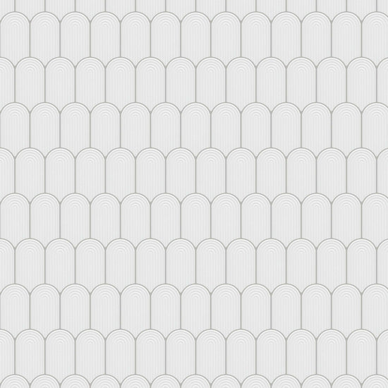 Carreaux de céramique Collection Arch Deco mosaïque 2 po x 3,5 po Bianco, motif en arc blanc