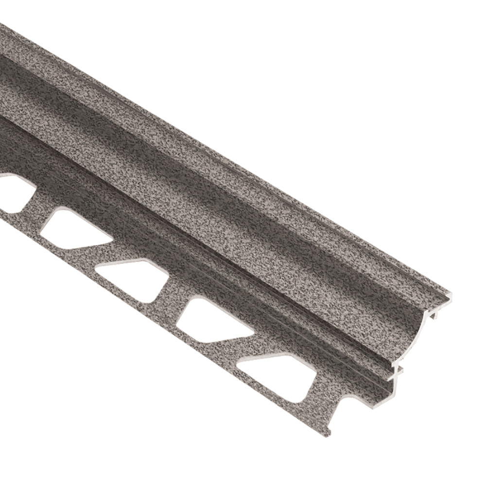 Schluter DILEX-AHK Profilé à gorge avec un radius de 3/8" - aluminium gris pierre 9/16" (15 mm) x 8' 2-1/2"