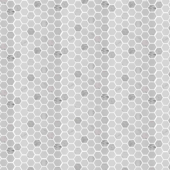 Carreaux de céramique | Collection Exagon - Mosaïque - 2 po x 2 po Blanc Mosaïque - 2 po x 2 po Lustré