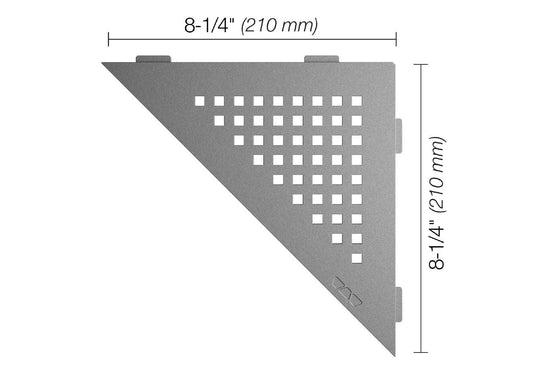 Schluter SHELF-E Étagère de coin triangulaire modèle Square aluminium étain