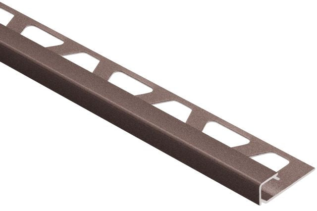 Schluter QUADEC Profilé de bordure carré Aluminium Bronze 1/4" x 8' 2-1/2"
