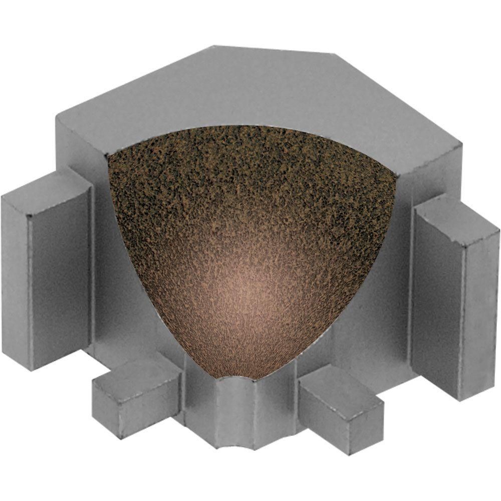 Schluter DILEX-AHK Coin intérieur 90° avec un radius de 3/8" (10 mm) - aluminium bronze