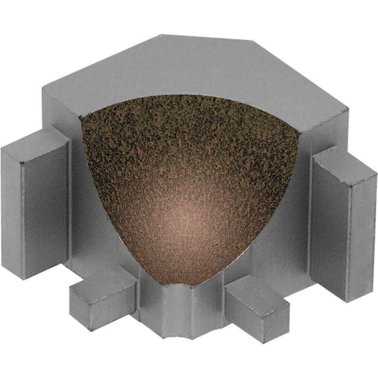 Schluter DILEX-AHK Coin intérieur 90° avec un radius de 3/8" (10 mm) - aluminium bronze