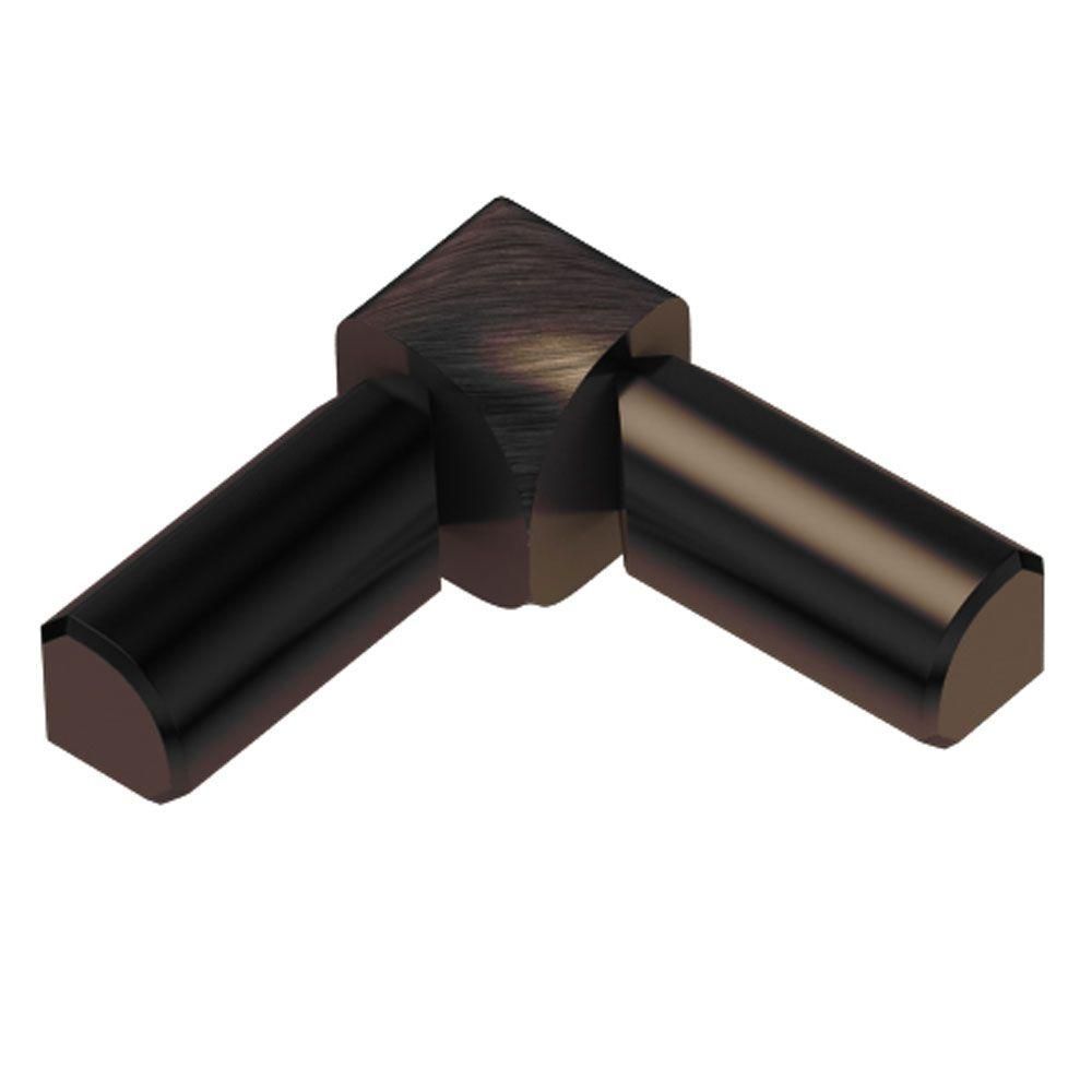 Schluter RONDEC Coin intérieur à 2 bouts 90° - aluminium anodisé bronze antique brossé 1/2" (12.5 mm)