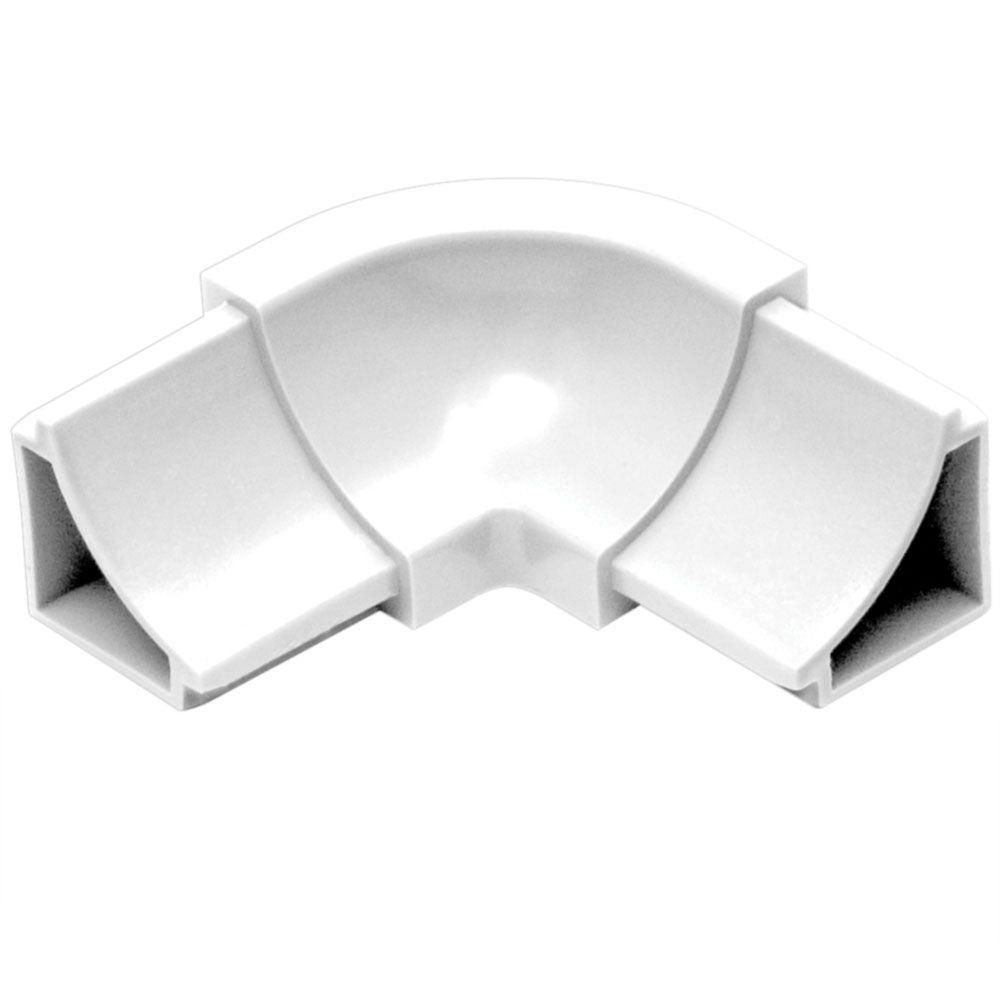 Schluter DILEX-HKW Coin intérieur 90° 3-directions avec un radius de 11/16" (18 mm) - plastique PVC blanc éclatant