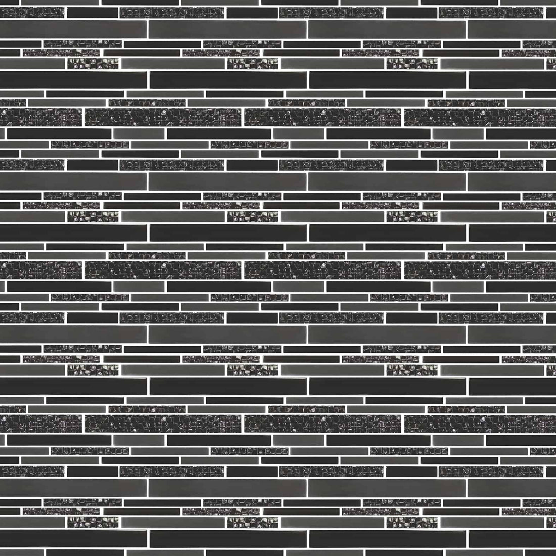 Carreaux de céramique Collection Tessara mosaïque noire 11 po x 12 po