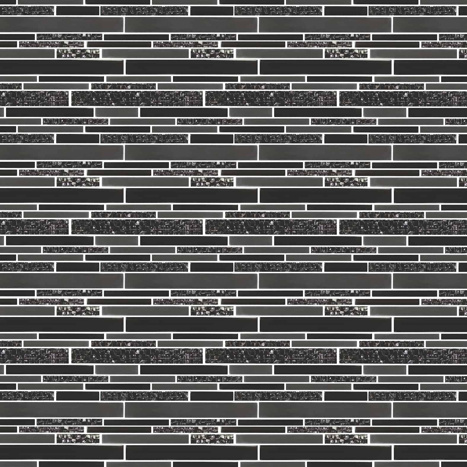 Carreaux de céramique Collection Tessara mosaïque noire 11 po x 12 po