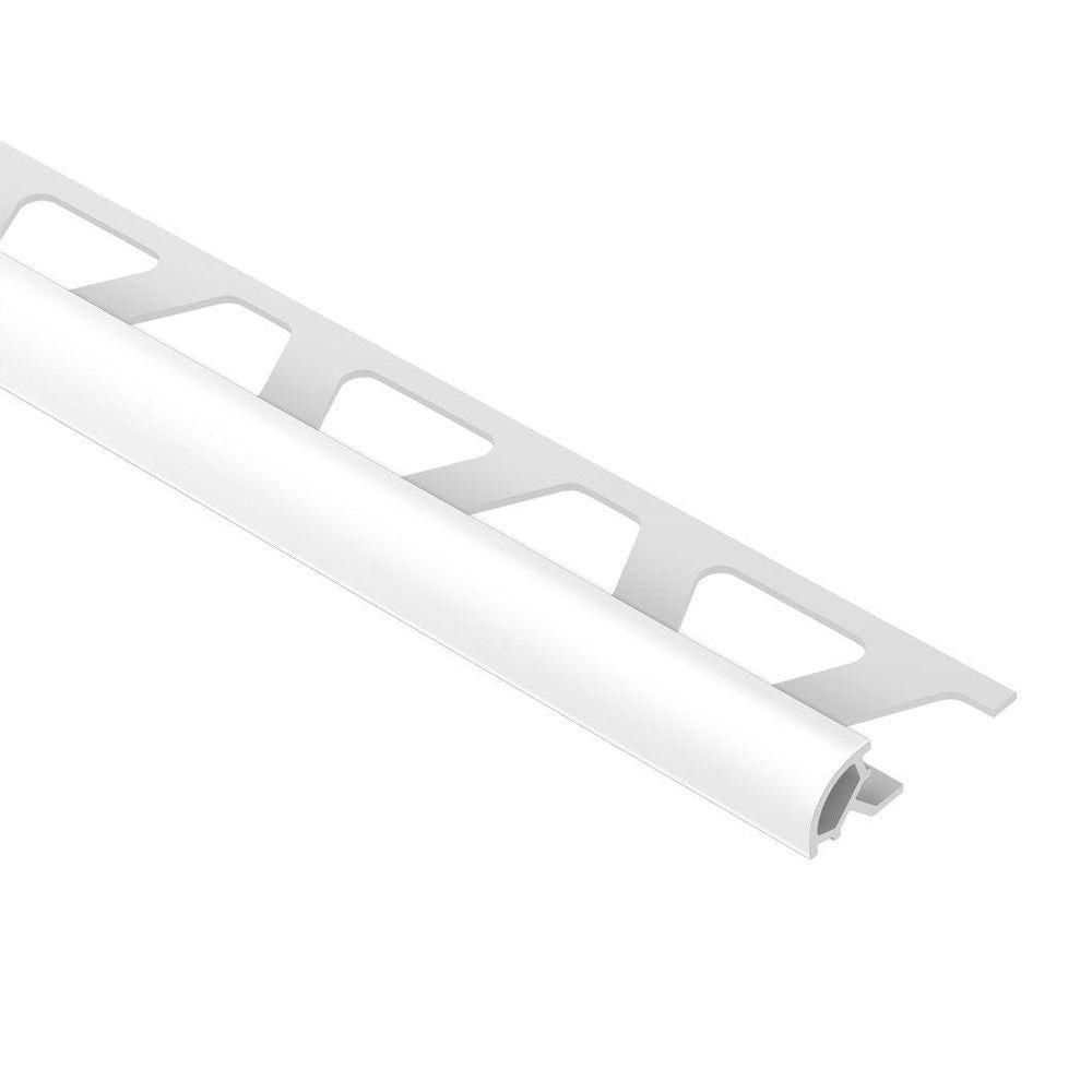 Schluter RONDEC Bullnose Trim - Plastique (PVC) Blanc Éclatant 3/8" (10 mm) x 8' 2-1/2"