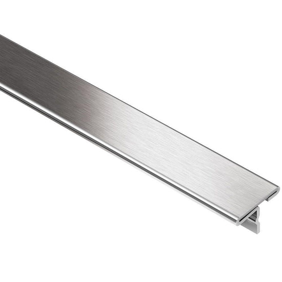 Schluter RENO-T Acier inoxydable brossé 17/32" (14 mm) x 8' 2-1/2" Tuiles en forme de T en métal Garniture Bordure T9 / 14EB