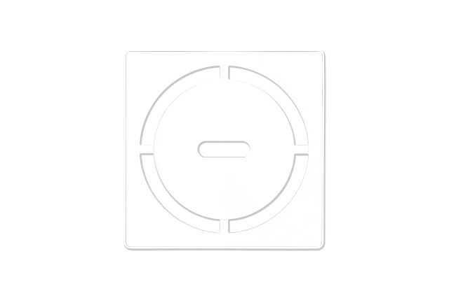 Schluter KERDI-DRAIN Ensemble de grille carrée Pure - acier inoxydable (V2) blanc mat 4"