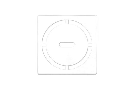 Schluter KERDI-DRAIN Ensemble de grille carrée Pure - acier inoxydable (V2) blanc mat 4"