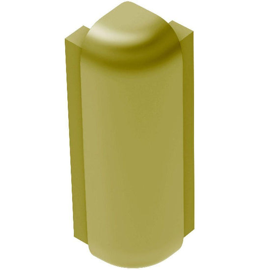 Schluter RONDEC-STEP Coin extérieur 90° avec ailette verticale de 2-1/4" - aluminium anodisé laiton mat 1/2" (12.5 mm)