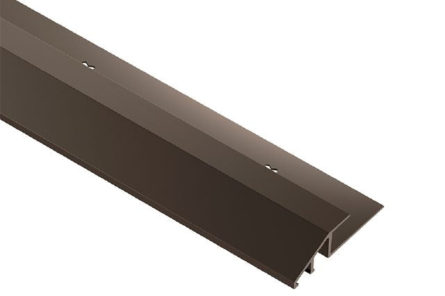 Schluter VINPRO-U Profilé réducteur pour revêtement de vinyle aluminium anodisé bronze antique brossé 7/32" (5.5 mm) x 8' 2-1/2"