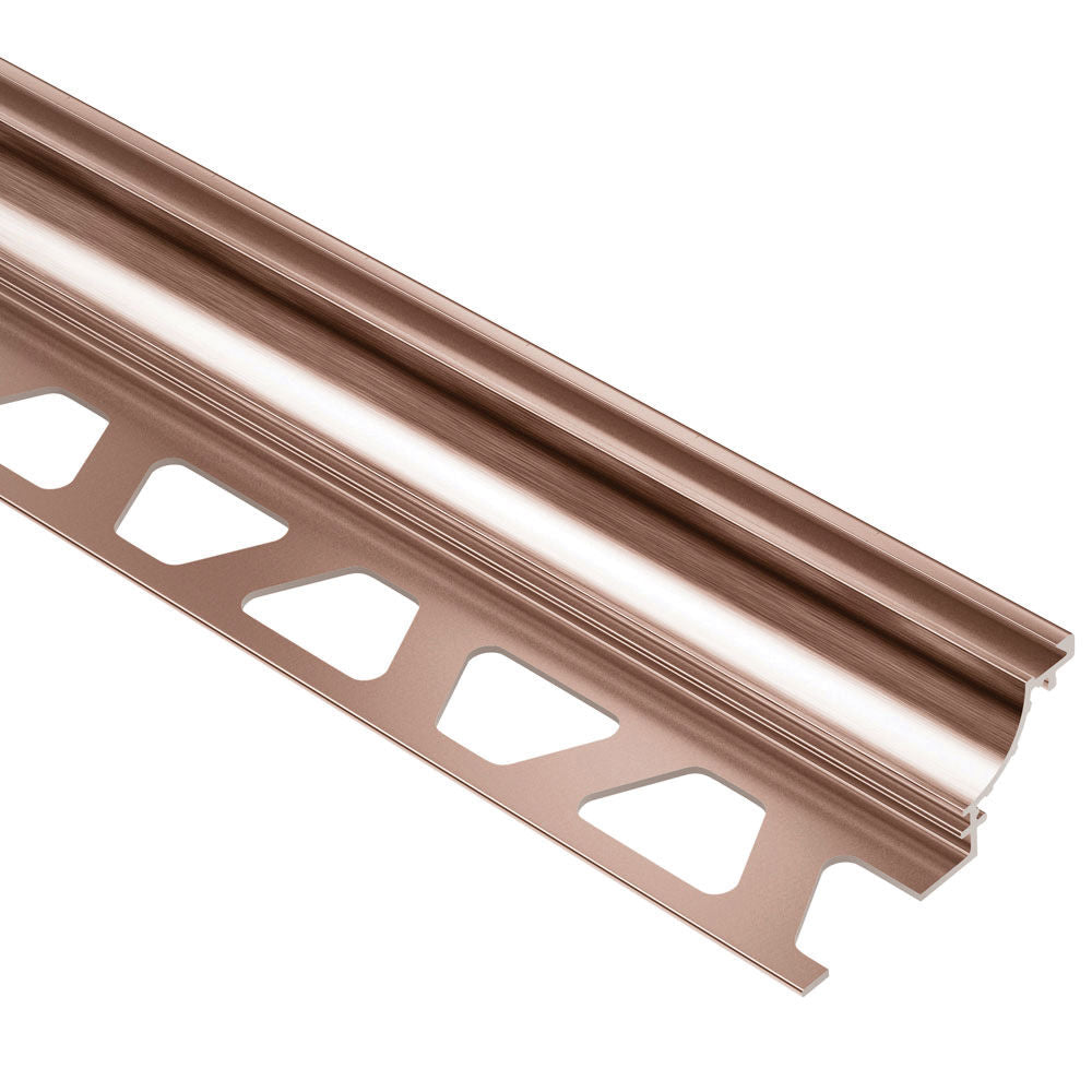 Schluter DILEX-AHK Profilé à gorge avec un radius de 3/8" - aluminium anodisé cuivre brossé 5/16" (8 mm) x 8' 2-1/2"