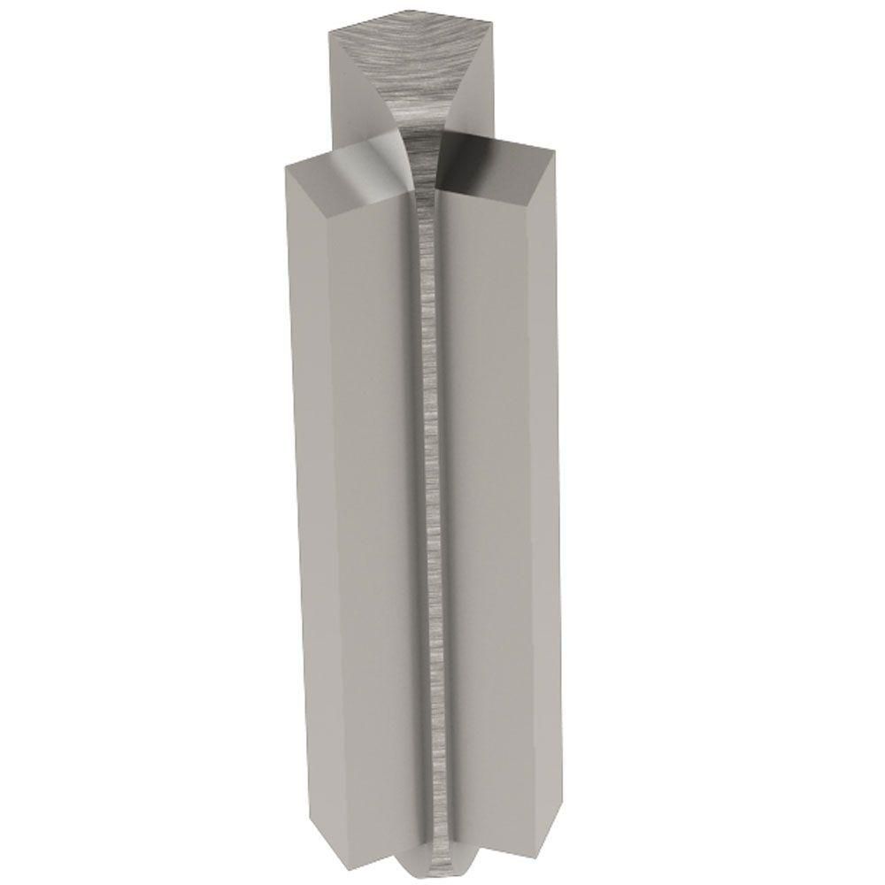 Schluter RONDEC-STEP Coin intérieur 135° avec ailette verticale de 1-1/2" - aluminium anodisé nickel brossé 5/16" (8 mm)