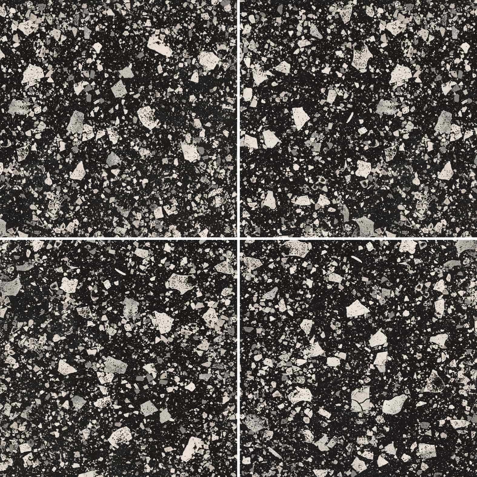 Carreaux de céramique Collection Venice Villa 24 po x 24 po, ton graphite mat, effet pierre naturel