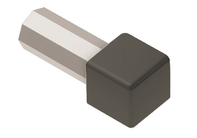 Schluter QUADEC Coin extérieur 90° - aluminium gris quartz 1/4" (6 mm)