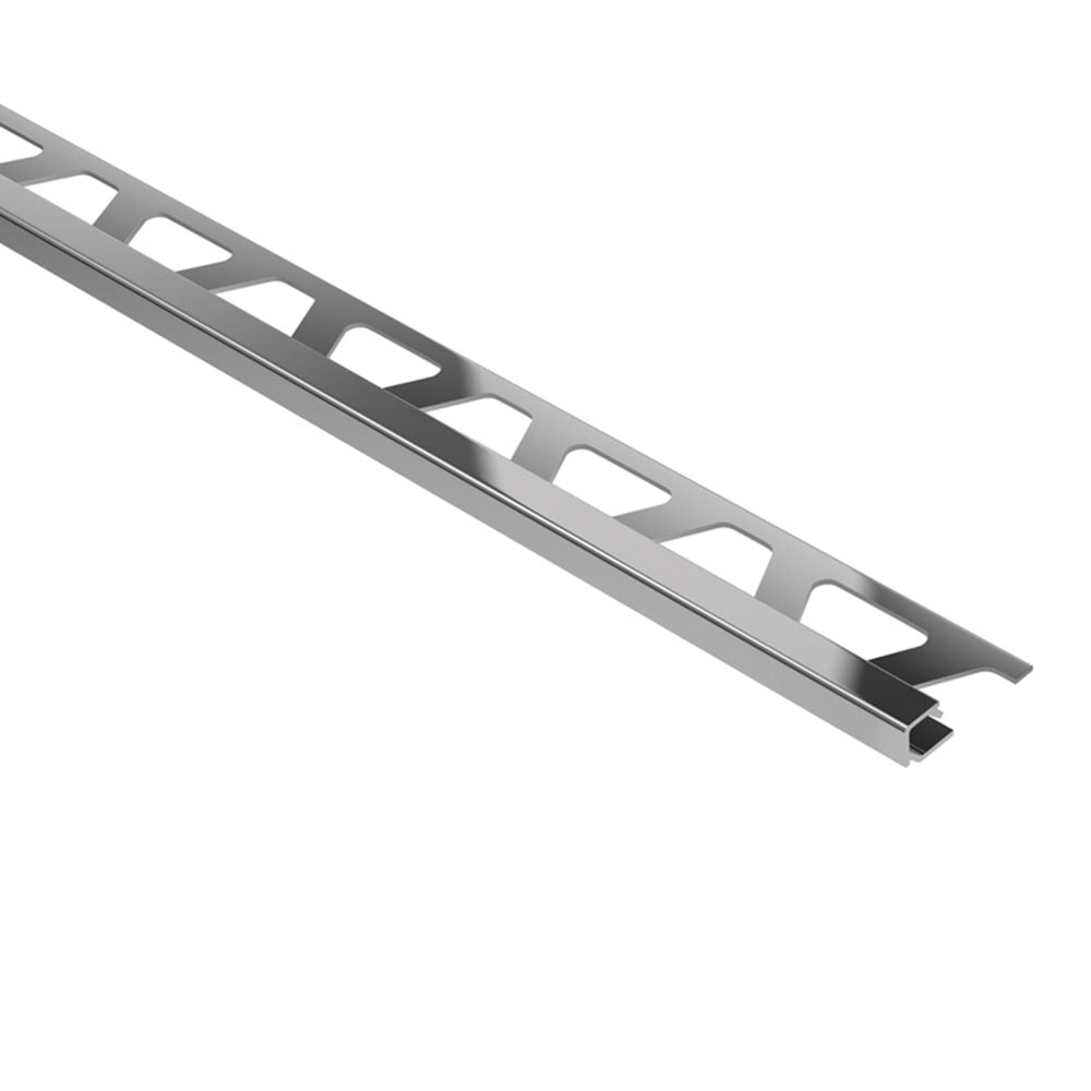Schluter QUADEC Profilé de bordure carré - aluminium anodisé chrome poli 3/8" (10 mm) x 8' 2-1/2"