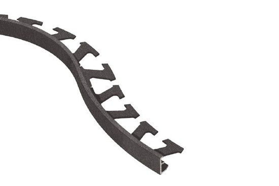 Schluter SCHIENE Profilé de bordure flexible pour tuile de plancher aluminium anthracite foncé 1/2" (12.5 mm) x 8' 2-1/2"