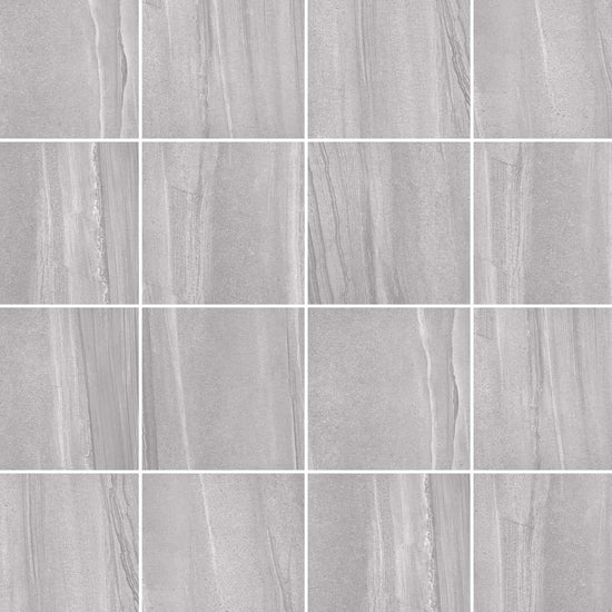 Carreaux de céramique Collection Burlingstone 13 po x 13 po, gris pâle mat