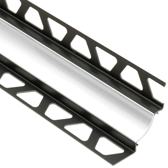Schluter DILEX-HKW Profilé à gorge avec un radius de 11/16" - plastique PVC blanc éclatant 9/32" (7 mm) x 9/32" x 8' 2-1/2"