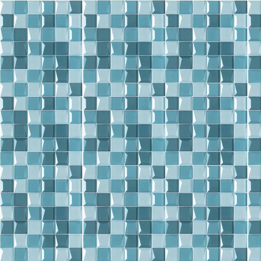 Carreaux de céramique | Collection Geotonik - Mosaïque - 2 po x 2 po Azur, petits carreaux carrés bleu azur