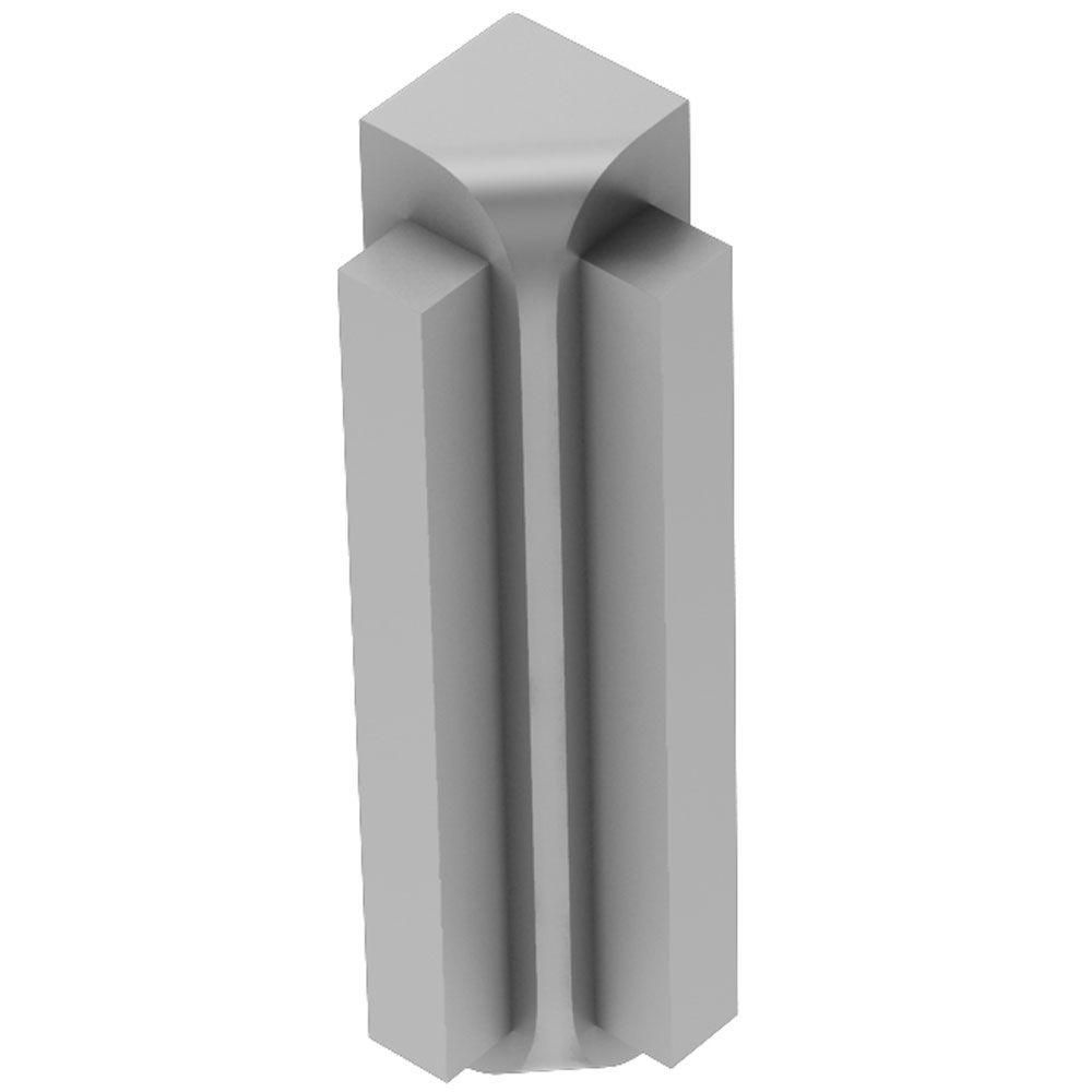 Schluter RONDEC-STEP Coin intérieur 90° avec ailette verticale de 1-1/2" - aluminium anodisé mat 1/2" (12.5 mm)