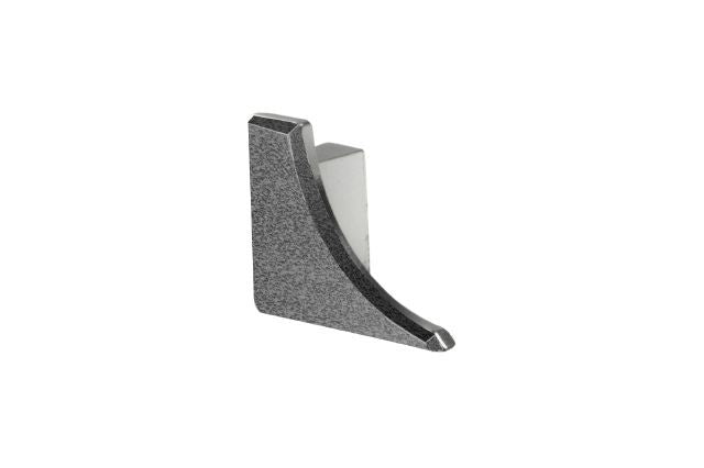 Schluter DILEX-AHKA Cap de fermeture gauche avec un radius de 3/8" (10 mm) - aluminium gris pierre