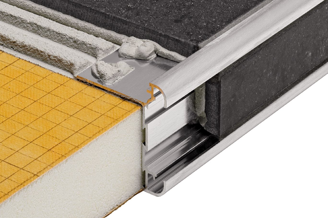 Schluter RONDEC-CT Profilé de bordure à comptoir double rail - Aluminum Bronze 3/8" (10 mm) x 8' 2-1/2"