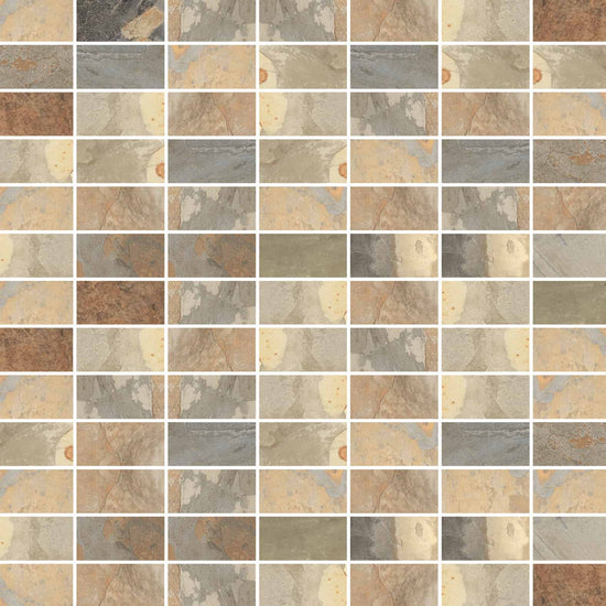 Carreaux de céramique Collection Slaty 3 po x 6 po multicolores, fini mat