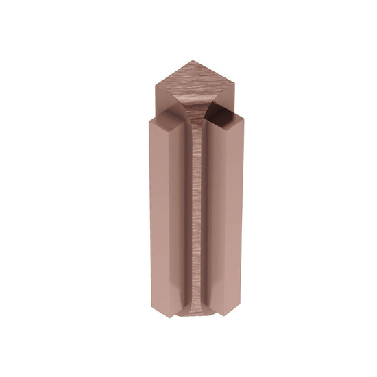 Schluter RONDEC-STEP Coin intérieur 90° avec ailette verticale de 2-1/4" - aluminium anodisé cuivre brossé 5/16" (8 mm)