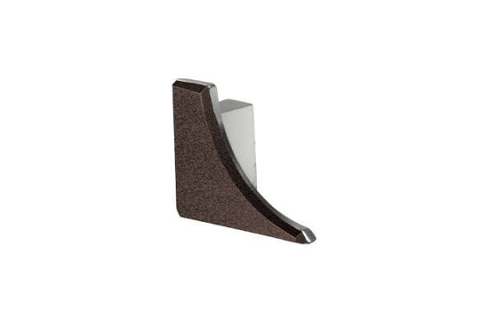 Schluter DILEX-AHKA Cap de fermeture gauche avec un radius de 3/8" (10 mm) - aluminium anthracite foncé