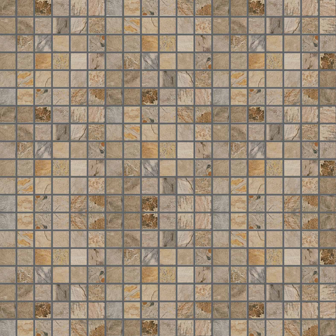 Carreaux de céramique Collection Slaty 2 po x 2 po, ocre, fini mat
