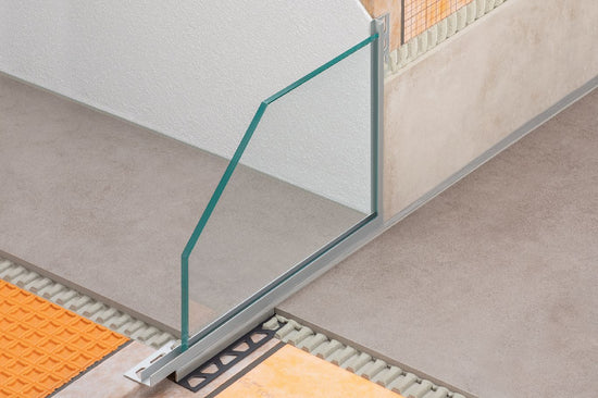 Schluter DECO-SGC Profilé de support pour cloison de douche en verre aluminium anodisé Mat 5/16" x 1/2" x 8' 2-1/2"