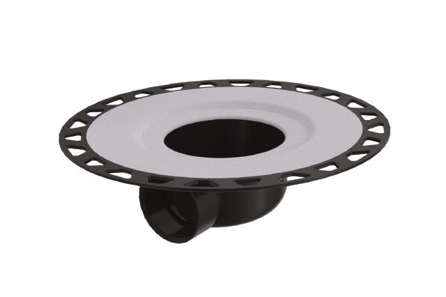Schluter Bride horizontale ABS KERDI-Drain-H sans manchons et coins noir- sortie de 2"