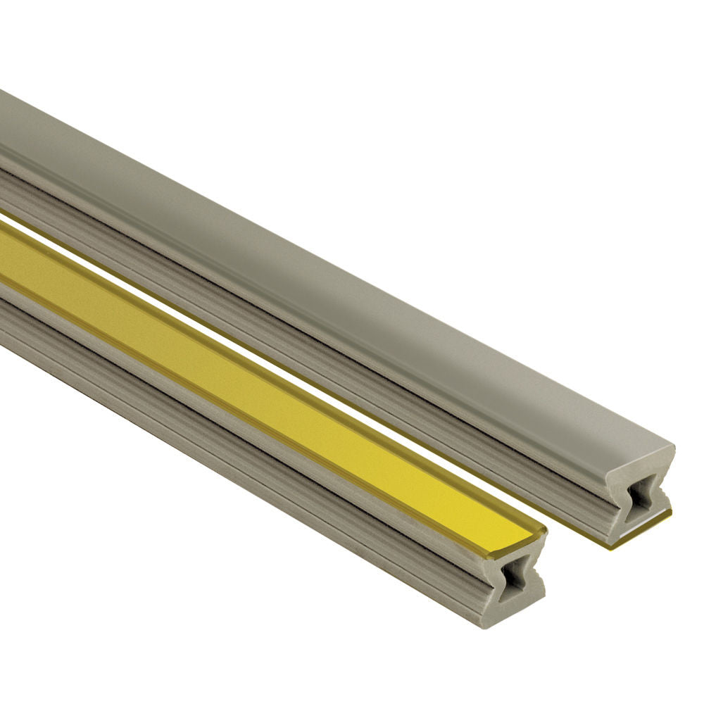 Schluter DILEX-EZ Profilé décoratif pour joint de mouvement - plastique PVC laiton/gris 9/32" x 1/4" (6 mm) x 8' 2-1/2"