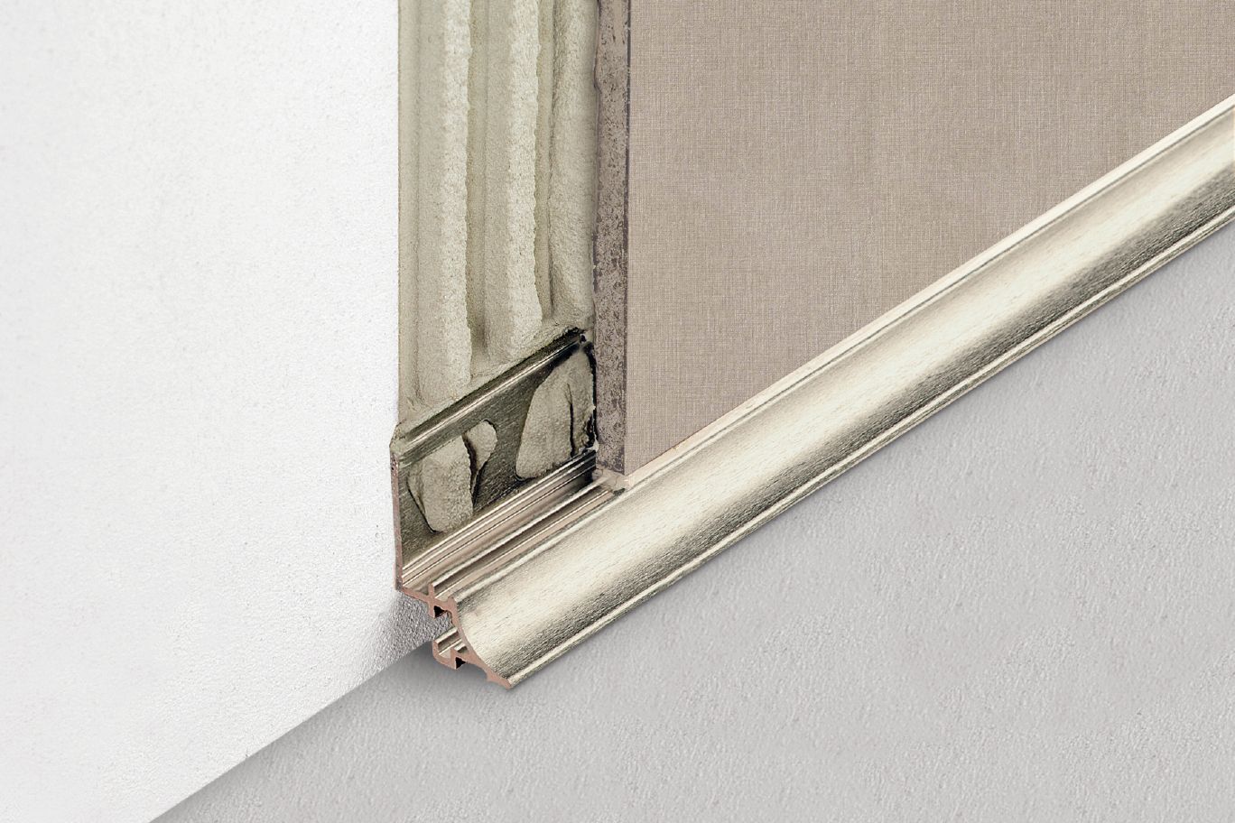 Schluter DILEX-AHKA Profilé à gorge avec un radius de 3/8" (10 mm) - aluminium anodisé mat 3/8" x 8' 2-1/2"
