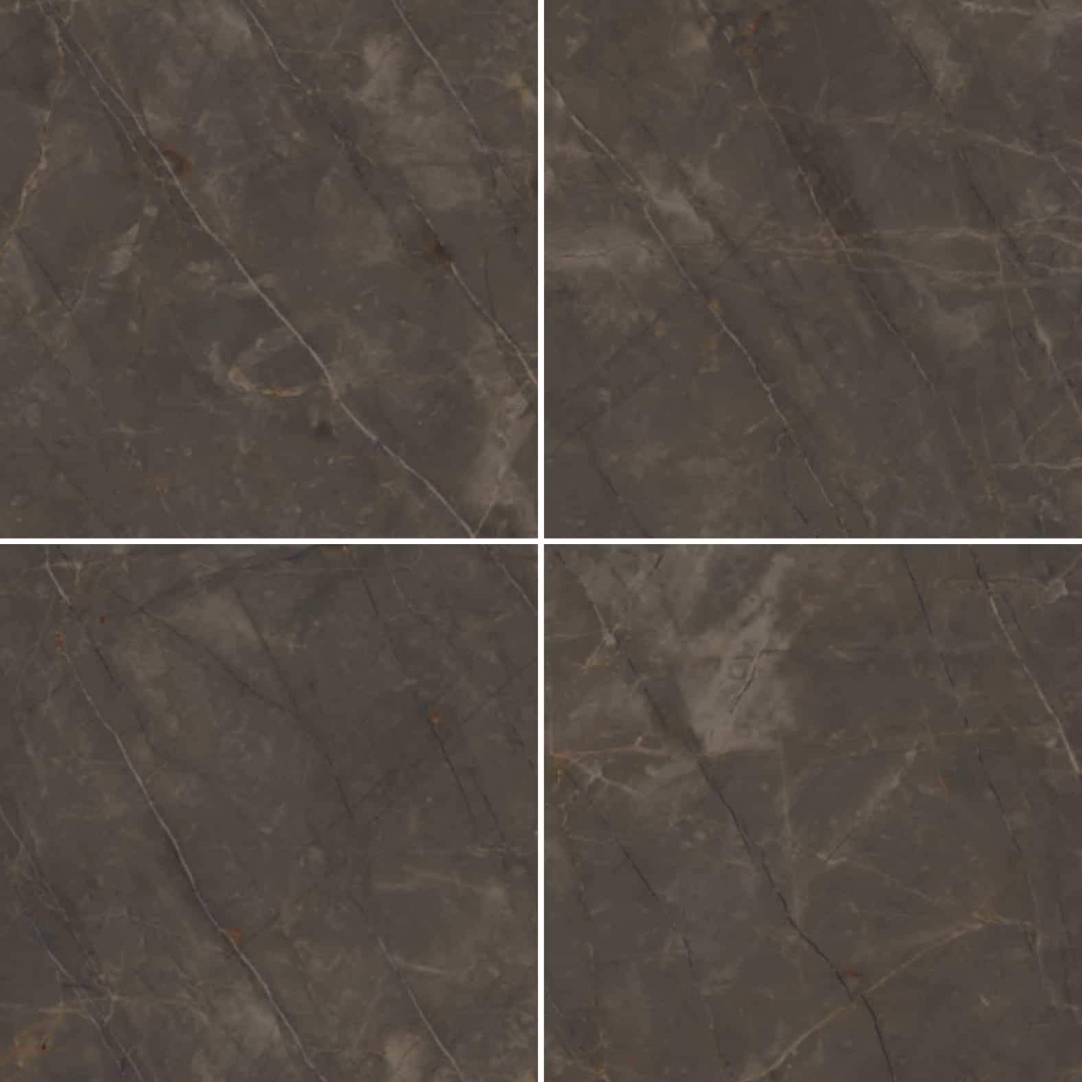 Carreaux de céramique Marmi Classici 24 po x 24 po Pulpis Grey poli, finition brillante aspect marbre gris