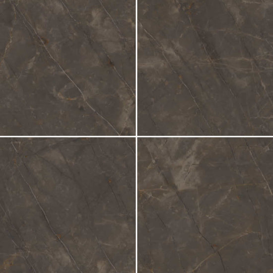 Carreaux de céramique Marmi Classici 24 po x 24 po Pulpis Grey poli, finition brillante aspect marbre gris