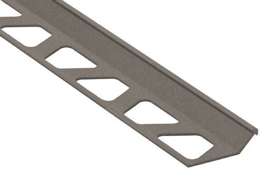 Schluter FINEC Profilé de finition et de protection des rebords - aluminium gris pierre 11/32" (9 mm) x 8' 2-1/2"