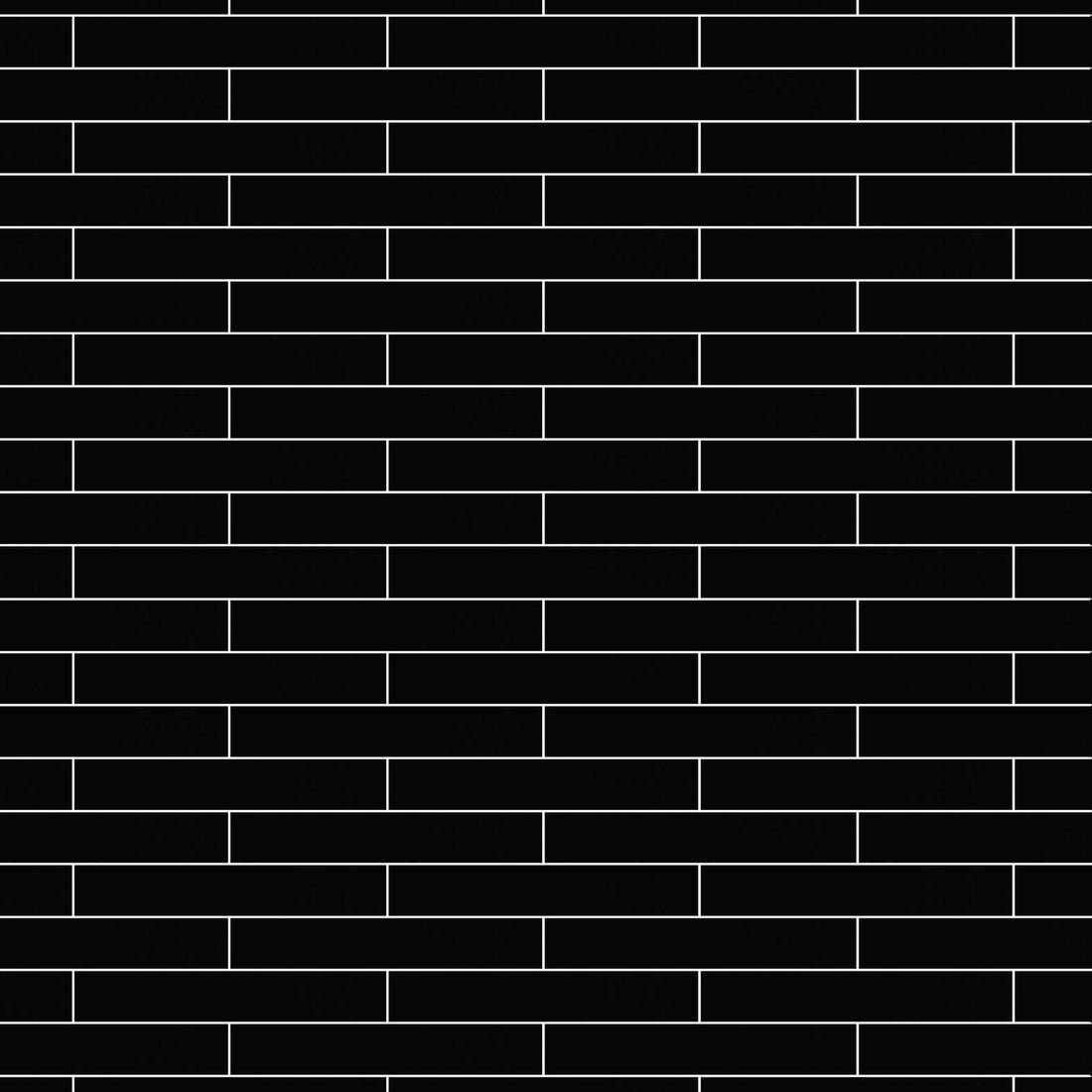 Carreaux de céramique Collection Essential 2 po x 12 po Nero, rectangulaires noirs à finition mate