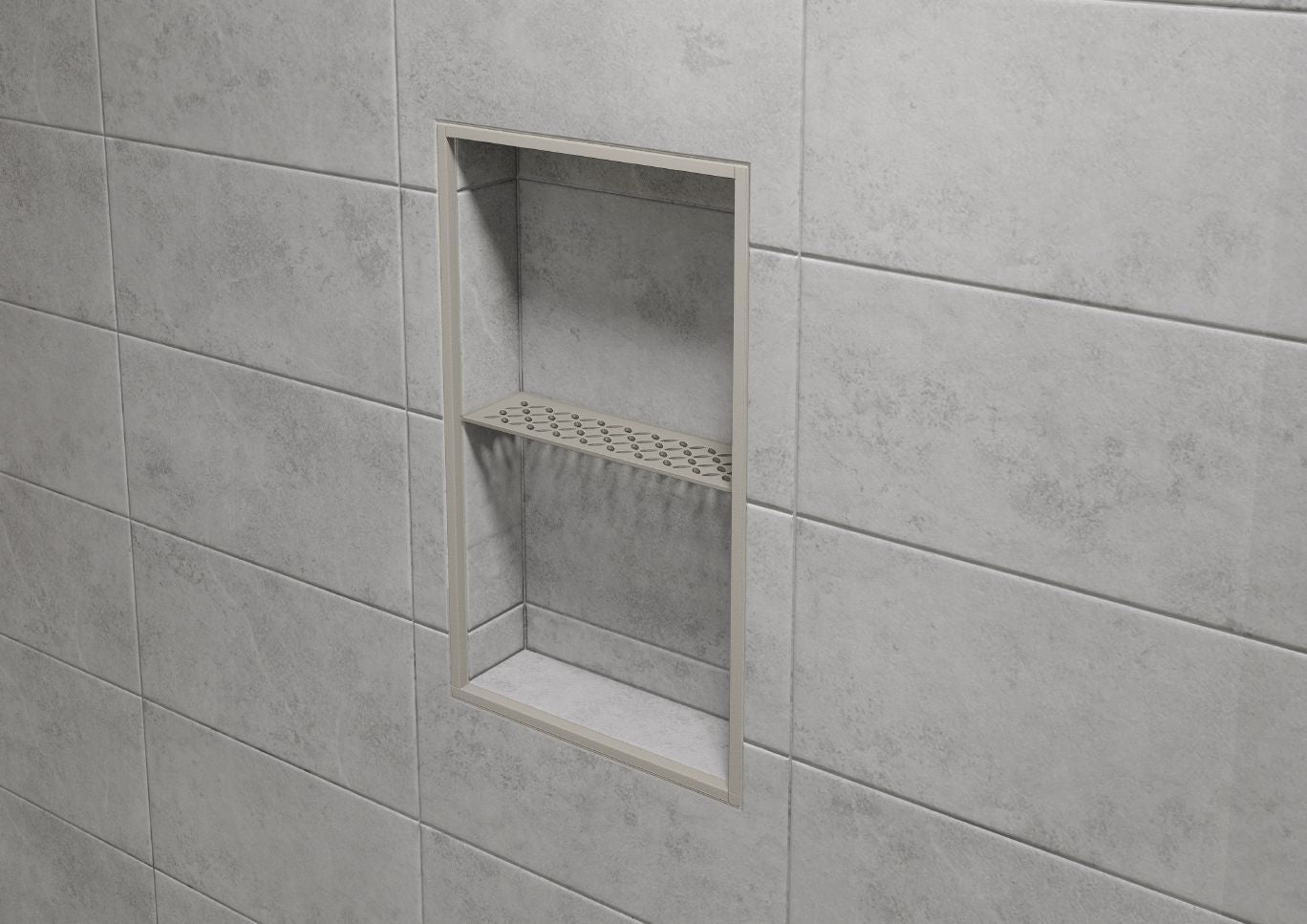 Schluter SHELF-N Étagère rectangulaire pour niche modèle Square aluminium ivoire