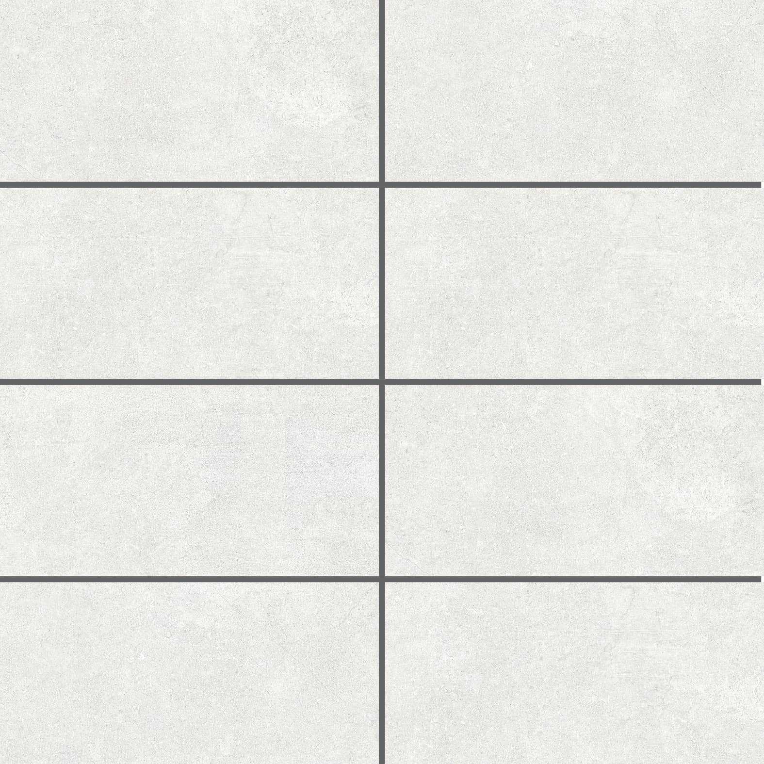 Carreaux de céramique Collection Newcon 12 po x 24 po blanc mat, fini lisse pour sol et mur