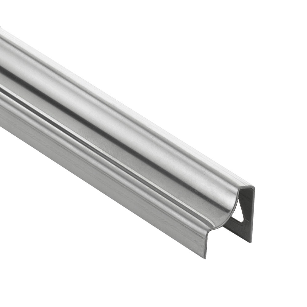 Schluter DILEX-HKU Profilé à gorge avec ailette d'ancrage et 1-7/16" (36 mm) Radius - acier inoxydable (V2) 8' 2-1/2"