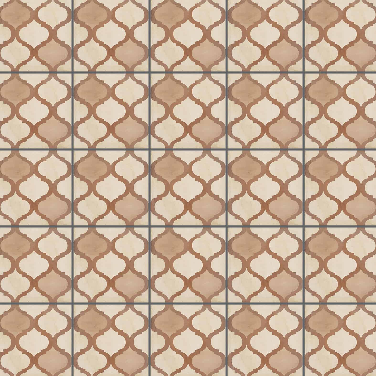 Carreaux de céramique | Collection Terra - 8 po x 8 po, Coloniale C: ton terre cuite, finition mate, texture vieillie
