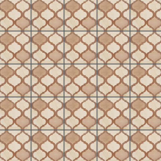 Carreaux de céramique | Collection Terra - 8 po x 8 po, Coloniale C: ton terre cuite, finition mate, texture vieillie